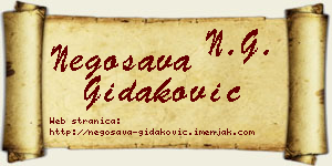 Negosava Gidaković vizit kartica